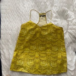 Tibi yellow racer back top
